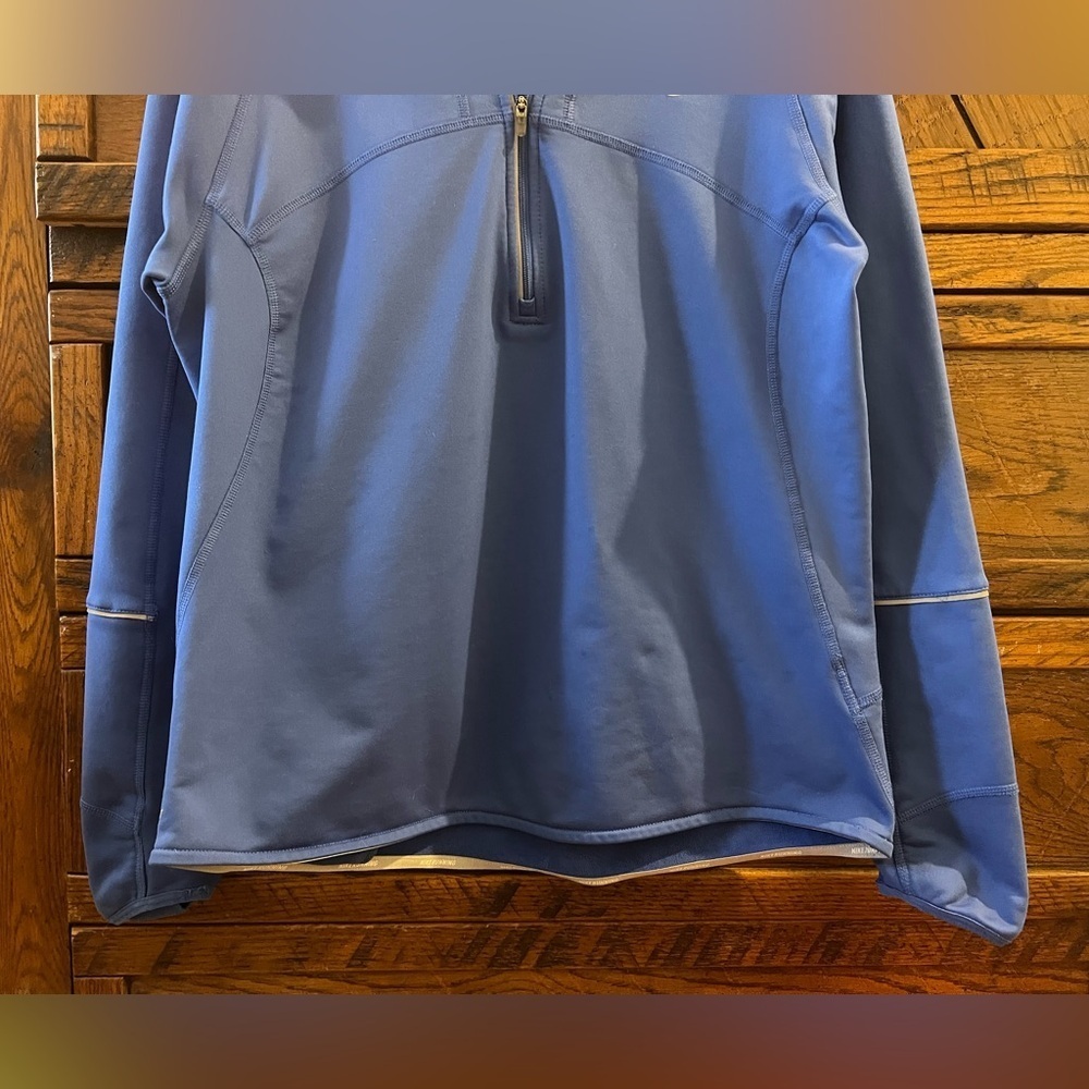 Nike Dri Fit Athletic Blue Half Zip Pullover Pocket Long Sleeve Hoodie Sz Large - Picture 5 of 10